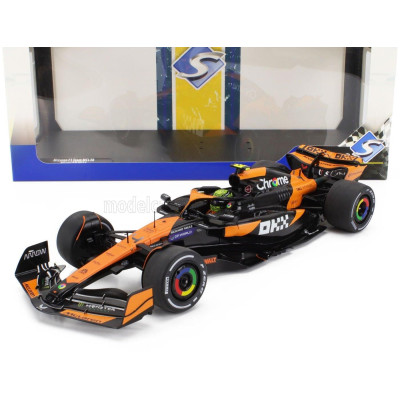 SOLIDO McLAREN F1  MCL38 TEAM MCLAREN N 4 WINNER MIAMI GP 2024 FIRST F1 VICTORY LANDO NORRIS - ORANGE BLACK 1/18