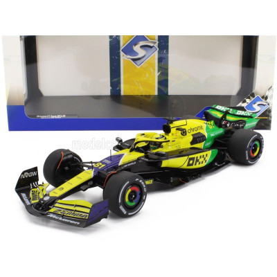 SOLIDO McLAREN F1  MCL38 TEAM MCLAREN N 81 2nd MONACO GP 2024 OSCAR PIASTRI - YELLOW GREEN BLACK 1/18