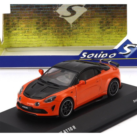 SOLIDO RENAULT ALPINE A110 RADICALE COUPE 2023 - ORANGE BLACK 1/43