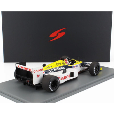 SPARK MODEL WILLIAMS F1  FW11B HONDA N 6 WORLD CHAMPION WINNER GP MONZA ITALY 1987 NELSON PIQUET - BLUE YELLOW WHITE 1/18