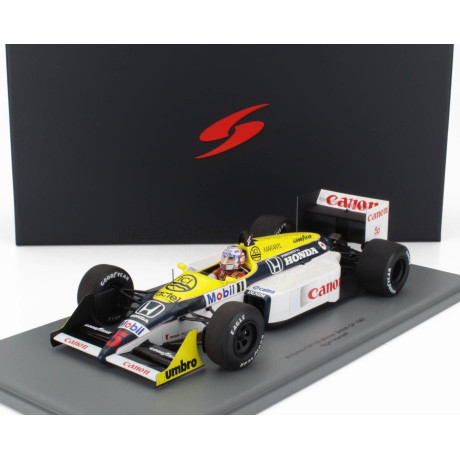 SPARK MODEL WILLIAMS F1  FW11B HONDA N 5 WINNER BRITISH GP 1987 NIGEL MANSELL - BLUE YELLOW WHITE 1/18