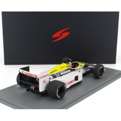SPARK MODEL WILLIAMS F1  FW11B HONDA N 5 WINNER BRITISH GP 1987 NIGEL MANSELL - BLUE YELLOW WHITE 1/18