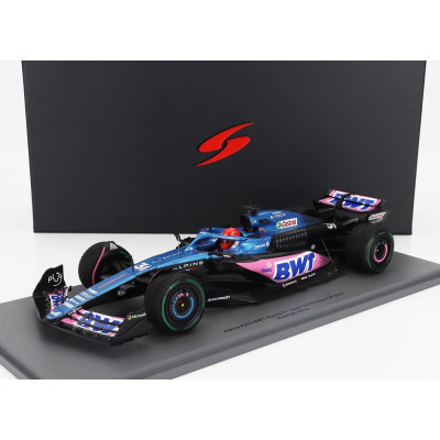 SPARK MODEL ALPINE F1  A523 TEAM BWT ALPINE N 31 3rd MONACO GP 2023 ESTEBAN OCON - BLUE PINK 1/18