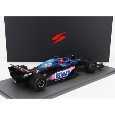 SPARK MODEL ALPINE F1  A523 TEAM BWT ALPINE N 31 3rd MONACO GP 2023 ESTEBAN OCON - BLUE PINK 1/18