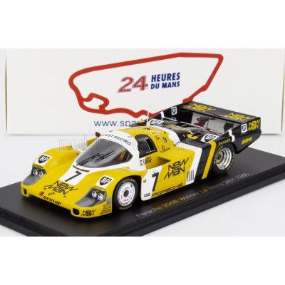 SPARK MODEL PORSCHE 956 LH TEAM NEW-MAN JOEST RACING N 7 WINNER 24h LE MANS 1985 K.LUDWIG - P.BARILLA - J.WINTER - YELLOW BLACK