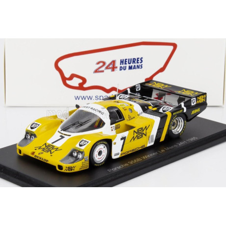 SPARK MODEL PORSCHE 956 LH TEAM NEW-MAN JOEST RACING N 7 WINNER 24h LE MANS 1985 K.LUDWIG - P.BARILLA - J.WINTER - YELLOW BLACK