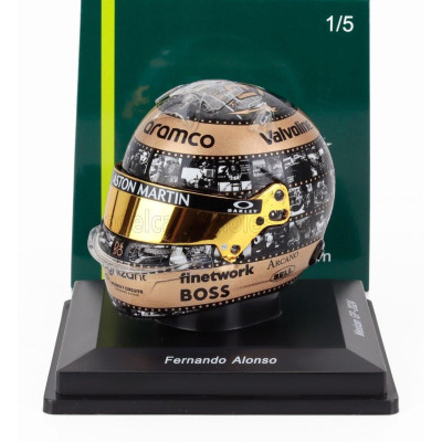SPARK MODEL BELL HELMET CASCO HELMET F1 FERNANDO ALONSO TEAM ASTON MARTIN ARAMCO COGNIZANT N 14 MEXICO GP 2024 - VARIOUS 1/5