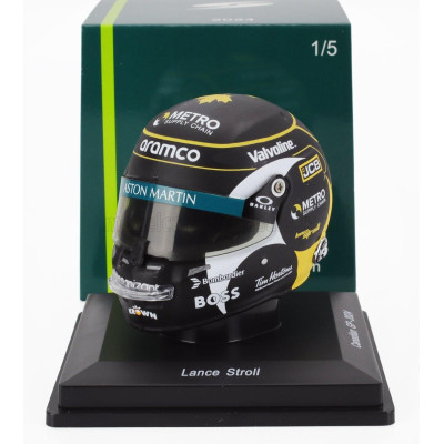 SPARK MODEL BELL HELMET CASCO HELMET F1 LANCE STROLL TEAM ARAMCO COGNIZANT ASTON MARTIN N 18 CANADA GP 2024 - BLACK 1/5