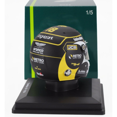 SPARK MODEL BELL HELMET CASCO HELMET F1 LANCE STROLL TEAM ARAMCO COGNIZANT ASTON MARTIN N 18 CANADA GP 2024 - BLACK 1/5