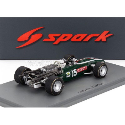 SPARK MODEL COOPER F1  T86 N 15 SOUTH AFRICA GP 1968 LUDOVICO SCARFIOTTI - GREEN WHITE 1/43