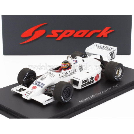 SPARK MODEL ARROWS F1  A6 N 30 GERMANY GP 1983 THIERRY BOUTSEN - WHITE 1/43