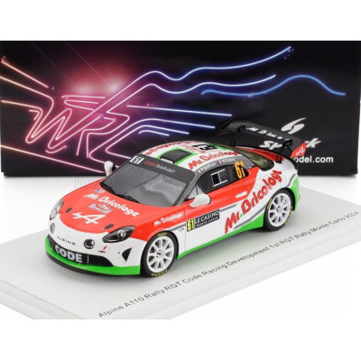 SPARK MODEL RENAULT ALPINE A110 RGT TEAM CODE RACING DEVELOPMENT N 61 WINNER RGT RALLY MONTECARLO 2024 PHILIPPE BAFFOUN - MARGOT