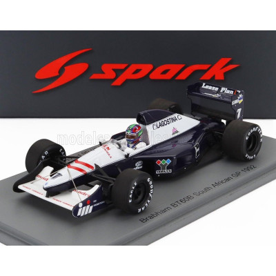 SPARK MODEL BRABHAM F1  BT60B N 7 SOUTH AFRICAN GP 1992 ERIC VAN DE POELE - BLUE WHITE 1/43