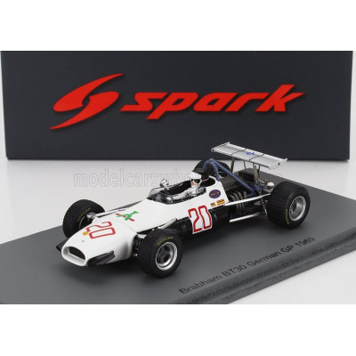 SPARK MODEL BRABHAM F1  BT30 N 20 GERMANY GP 1969 KURT AHRENS - WHITE BLACK 1/43