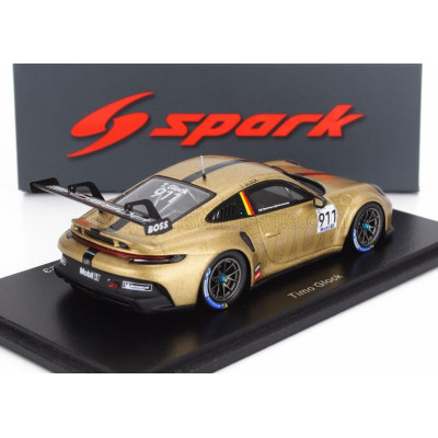 SPARK MODEL PORSCHE 911 992 GT3 CUP TEAM PORSCHE MOTORSPORT N 911 PORSCHE SUPERCUP SEASON 2023 TIMO GLOCK - GOLD BLACK 1/43