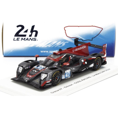 SPARK MODEL ORECA 07 GIBSON GK428 4.2L V8 TEAM COOL RACING N 47 24h LE MANS 2024 FREDERIK VESTI - MATT BELL - NAVEEN RAO - BLACK