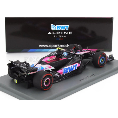 SPARK MODEL ALPINE F1  A524 TEAM BWT ALPINE N 10 BAHRAIN GP 2024 PIERRE GASLY - BLACK BLUE PINK 1/43