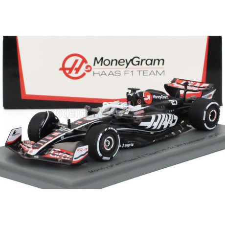 SPARK MODEL HAAS F1  FW24 TEAM MONEYGRAM HAAS N 27 AUSTRALIAN GP 2024 NICO HULKENBERG - BLACK WHITE 1/43