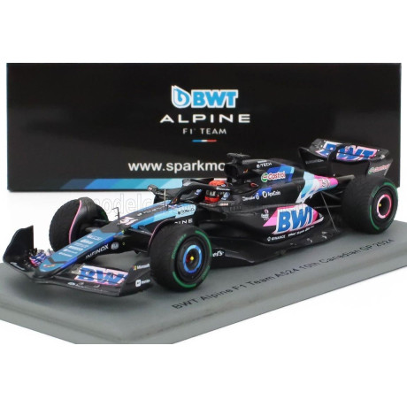 SPARK MODEL ALPINE F1  A524 TEAM BWT ALPINE N 31 CANADA GP 2024 ESTEBAN OCON - BLACK BLUE PINK 1/43