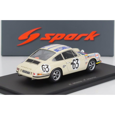 SPARK MODEL PORSCHE 911S COUPE 1991cc S6 TEAM M.MARTIN N 63 24h LE MANS 1969 RENE MAZZIA - PIERRE MAUROY - BEIGE GREEN 1/43