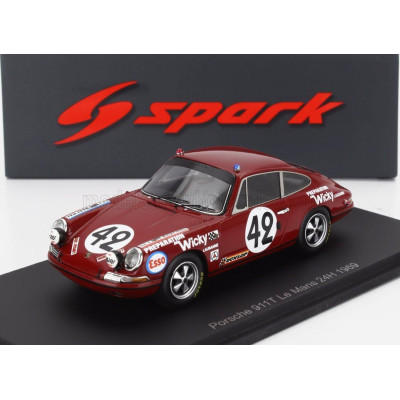 SPARK MODEL PORSCHE 911 TEAM WICKY RACING N 42 24h LE MANS 1969 ANDRE WICKY - EDGAR BERNEY - RED 1/43