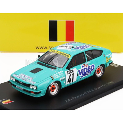 SPARK MODEL ALFA ROMEO GTV6 TEAM JOLLY CLUB N 41 24h SPA 1986 MICHEL MAILLIEN - QUIRIN BOVY - FAUSTEIN - LIGHT GREEN 1/43