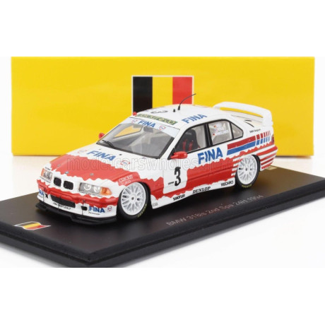 SPARK MODEL BMW 3-SERIES 318iS TEAM BMW FINA BASTOS N 3 2nd 24h SPA 1994 JOACHIM WINKELHOCK - MARC DUEZ - ALAIN FERTE - RED WHIT