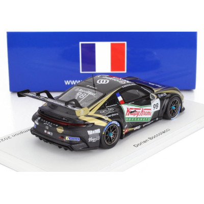 SPARK MODEL PORSCHE 911 992 GT3 CUP N 98 FRANCE CHAMPION PORSCHE CARRERA CUP 2023 DORIAN BOCCOLACCI - BLACK 1/43