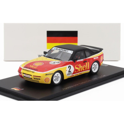 SPARK MODEL PORSCHE 944 TURBO N 16 SHELL TURBO CUP GERMANY 1988 ARMIN SCHWARZ - YELLOW RED BLACK 1/43