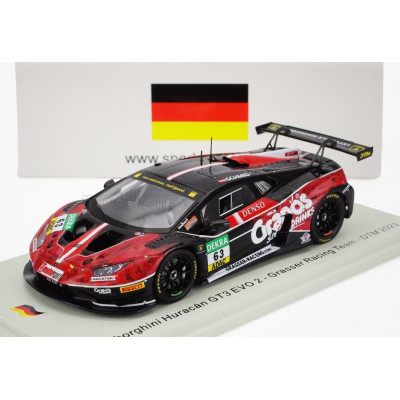 SPARK MODEL LAMBORGHINI HURACAN GT3 EVO2 TEAM GRASSER RACING N 63 DTM 2023 CLEMENS SCHMID - BLUE RED 1/43