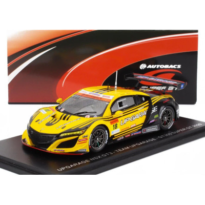 SPARK MODEL HONDA NSX GT3 TEAM UPGARAGE N 188 GT300 CLASS SUPER GT 2020 TAKASHI KOBAYASHI - KOSUKE MATSUURA - YELLOW BLACK 1/43