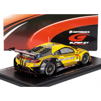 SPARK MODEL HONDA NSX GT3 TEAM UPGARAGE N 188 GT300 CLASS SUPER GT 2020 TAKASHI KOBAYASHI - KOSUKE MATSUURA - YELLOW BLACK 1/43