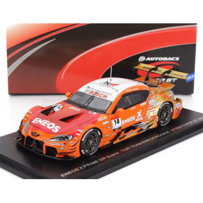SPARK MODEL TOYOTA SUPRA GR TEAM ENEOS ROOKIE N 14 GT500 CLASS SUPER GT 2024 KAZUYA OSHIMA - NIREI FUKUZUMI - ORANGE WHITE 1/43
