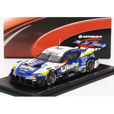 SPARK MODEL TOYOTA SUPRA GR TEAM KEEPER CERUMO N 38 GT500 CLASS SUPER GT 2024 TOSHIKI OYU - HIROAKI ISHIURA - BLUE WHITE 1/43