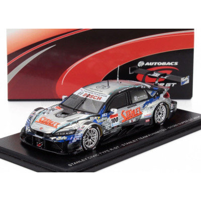 SPARK MODEL HONDA CIVIC TYPE R-GT TEAM STANLEY KUNIMITSU N 100 GT500 SUPER CLASS GT 2024 NAOKI YAMAMOTO - TADASUKE MAKINO - SILV