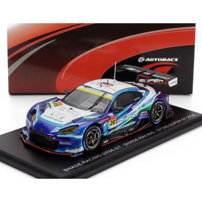 SPARK MODEL TOYOTA GR86 GT TEAM SHADE RACING N 20 GT300 CLASS SUPER GT 2024 KATSUYUKI HIRANAKA - EIJIRO SHIMIZU - BLUE WHITE 1/4
