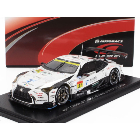 SPARK MODEL LEXUS LC500H GT TEAM APR N 31 GT300 CLASS SUPER GT 2024 KAZUTO KOTAKA - JIN NAKAMURA - YUKI NEMOTO - WHITE BLACK 1/4