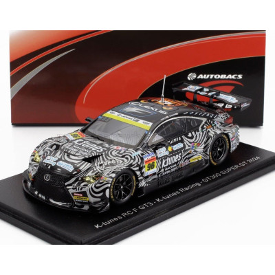 SPARK MODEL LEXUS RC F GT3 TEAM K-TUNES RACING N 96 GT300 CLASS SUPER GT 2024 MORIO NITTA - SHINICHI TAKAGI - BLACK WHITE 1/43