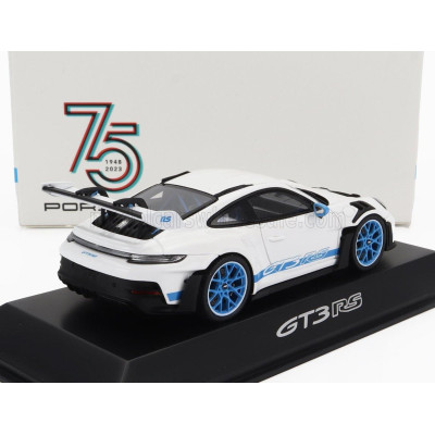 SPARK MODEL PORSCHE 911 992 GT3 RS IAA MONACO 2023 - WHITE BLUE 1/43
