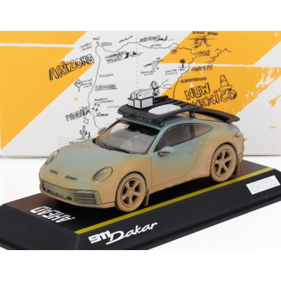 SPARK MODEL PORSCHE 911 992 DAKAR N 00 AHEAD COUPE 2024 - SHADE GREEN 1/43