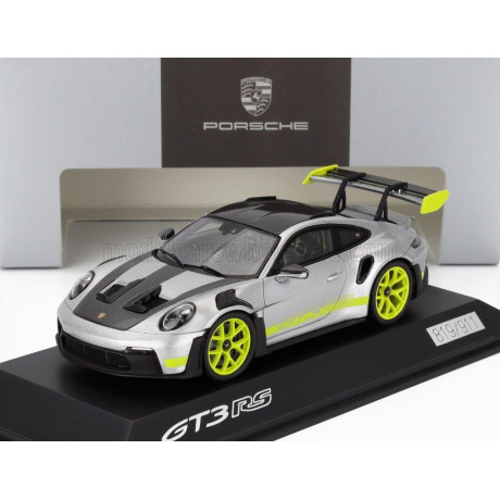SPARK MODEL PORSCHE 911 992 GT3 RS COUPE 2022 - SILVER GREEN 1/43