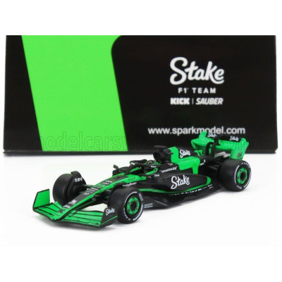 SPARK MODEL SAUBER F1  C44 TEAM STAKE KICK N 77 SEASON 2024 VALTTERI BOTTAS - GREEN BLACK 1/64