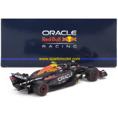 SPARK MODEL RED BULL F1  RB20 TEAM ORACLE RED BULL RACING N 11 2nd BAHRAIN GP 2024 SERGIO PEREZ - BLUE YELLOW RED 1/64
