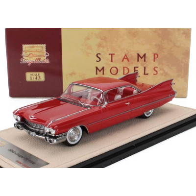 STAMP MODELS CADILLAC COUPE DE VILLE 1959 - ROSSO PASTELLO - RED 1/43