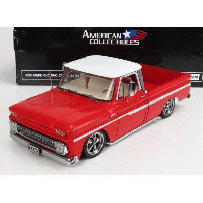 SUN STAR CHEVROLET C-10 PICK-UP LOWRIDER 2-DOOR 1965 - RED WHITE 1/18