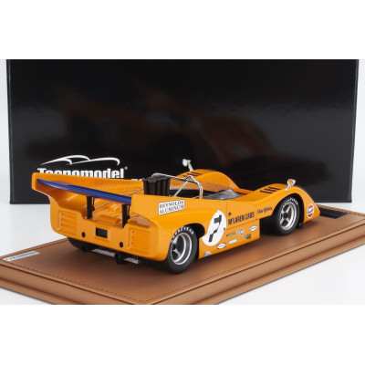 TECNOMODEL McLAREN M8D CAN-AM N 7 WINNER ROAD AMERICA 1970 PETER GETHIN - CON VETRINA - WITH SHOWCASE - ORANGE 1/18