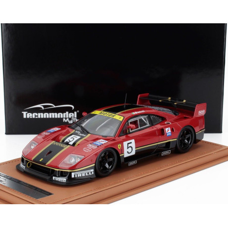 TECNOMODEL FERRARI F40 LM N 5 RENDERING VERSION 1996 STEFANO BUCCI - CON VETRINA - WITH SHOWCASE - RED BLACK 1/18