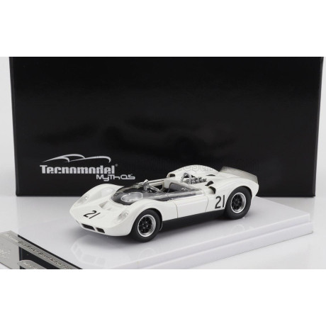 TECNOMODEL McLAREN ELVA MARK 1 N 21 GUARDS TROPHY BRAND HATCH 1965 G.HILL - WHITE 1/43