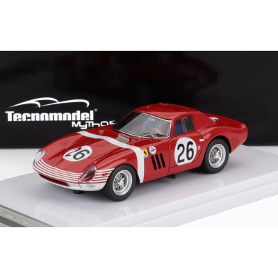 TECNOMODEL FERRARI 250 GTO 64 3.0L V12 N 26 WINNER 12h REIMS 1964 NINO VACCARELLA - PEDRO RODRIGUEZ - RED WHITE 1/43