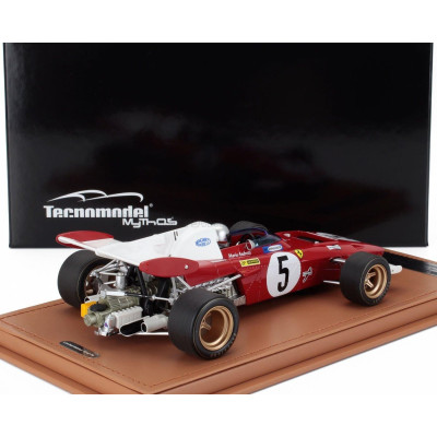 TECNOMODEL FERRARI F1  312B2 N 5 GERMAN GP (with pilot figure) 1971 MARIO ANDRETTI - CON VETRINA - WITH SHOWCASE - RED WHITE 1/1